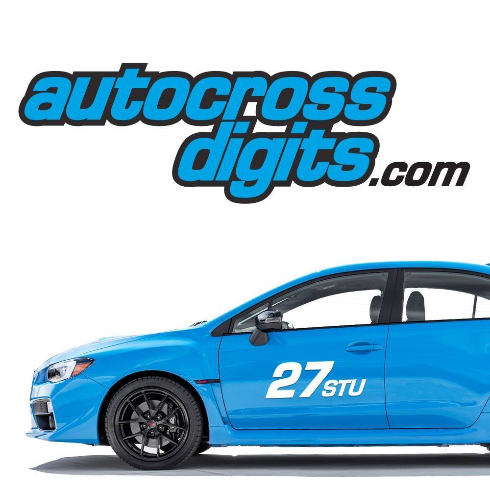 Autocross Digits - magnets and stickers for autocross and racing